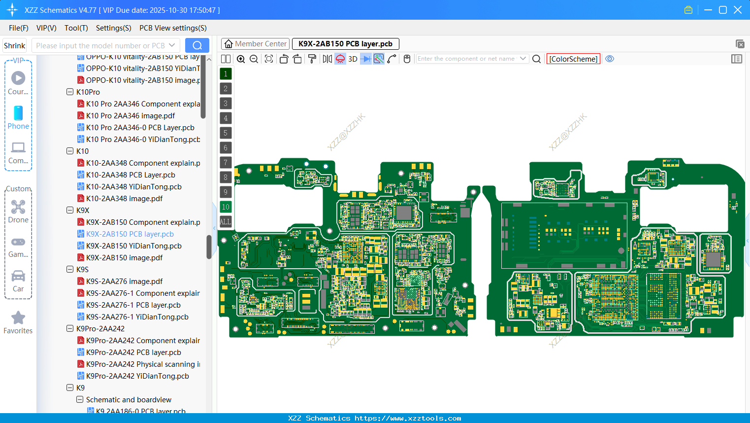 OPPO K9X-2AB150 PCB Layer